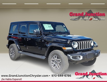 Featured new Chrysler, Dodge, Jeep, and Ram vehicles 2025 Jeep Wrangler 4-DOOR SAHARA Sport Utility for sale near you in Grand Junction, CO