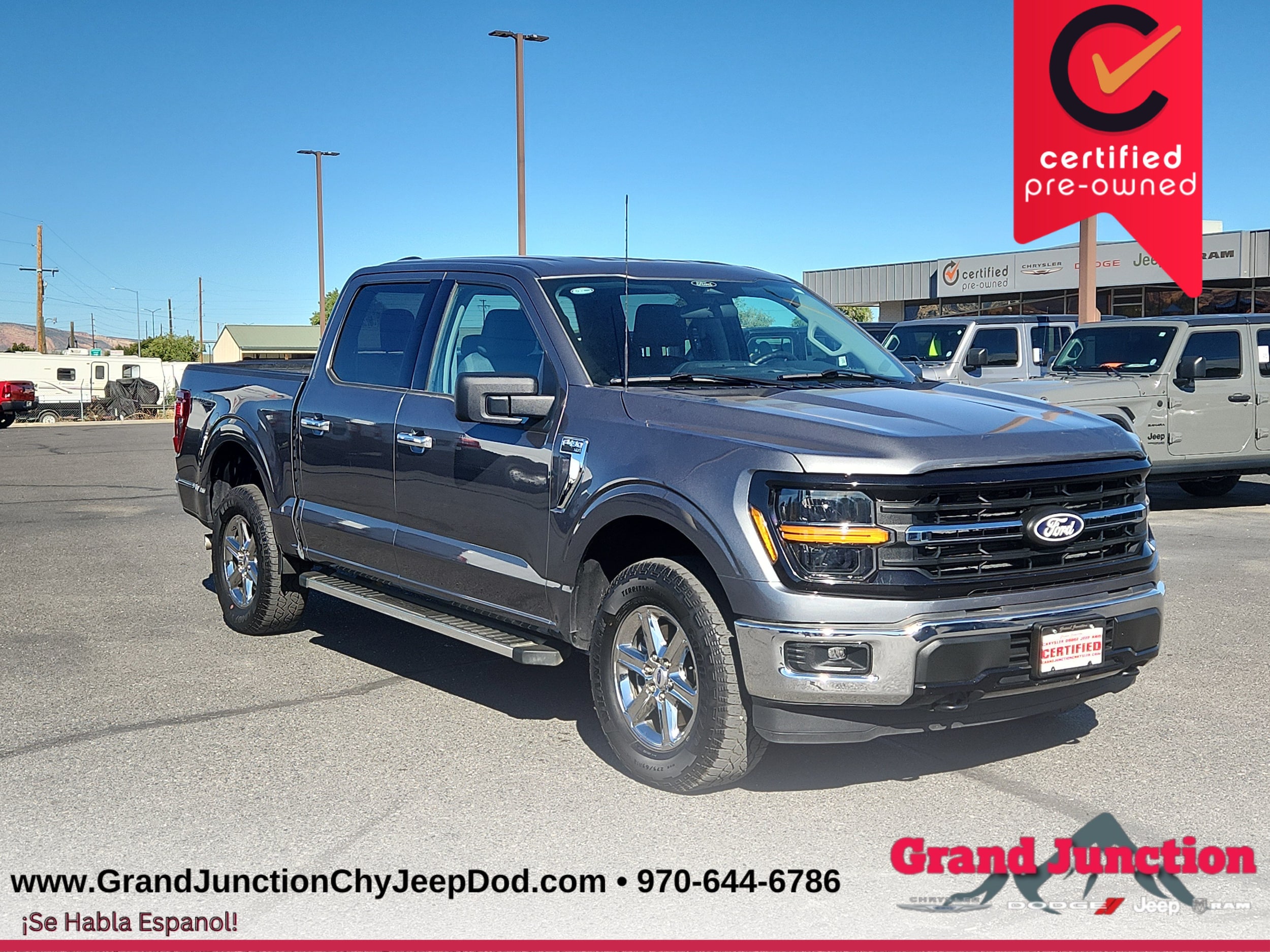 Gray 2025 Ford F-150 Pickup Truck Four-Wheel Drive Automatic