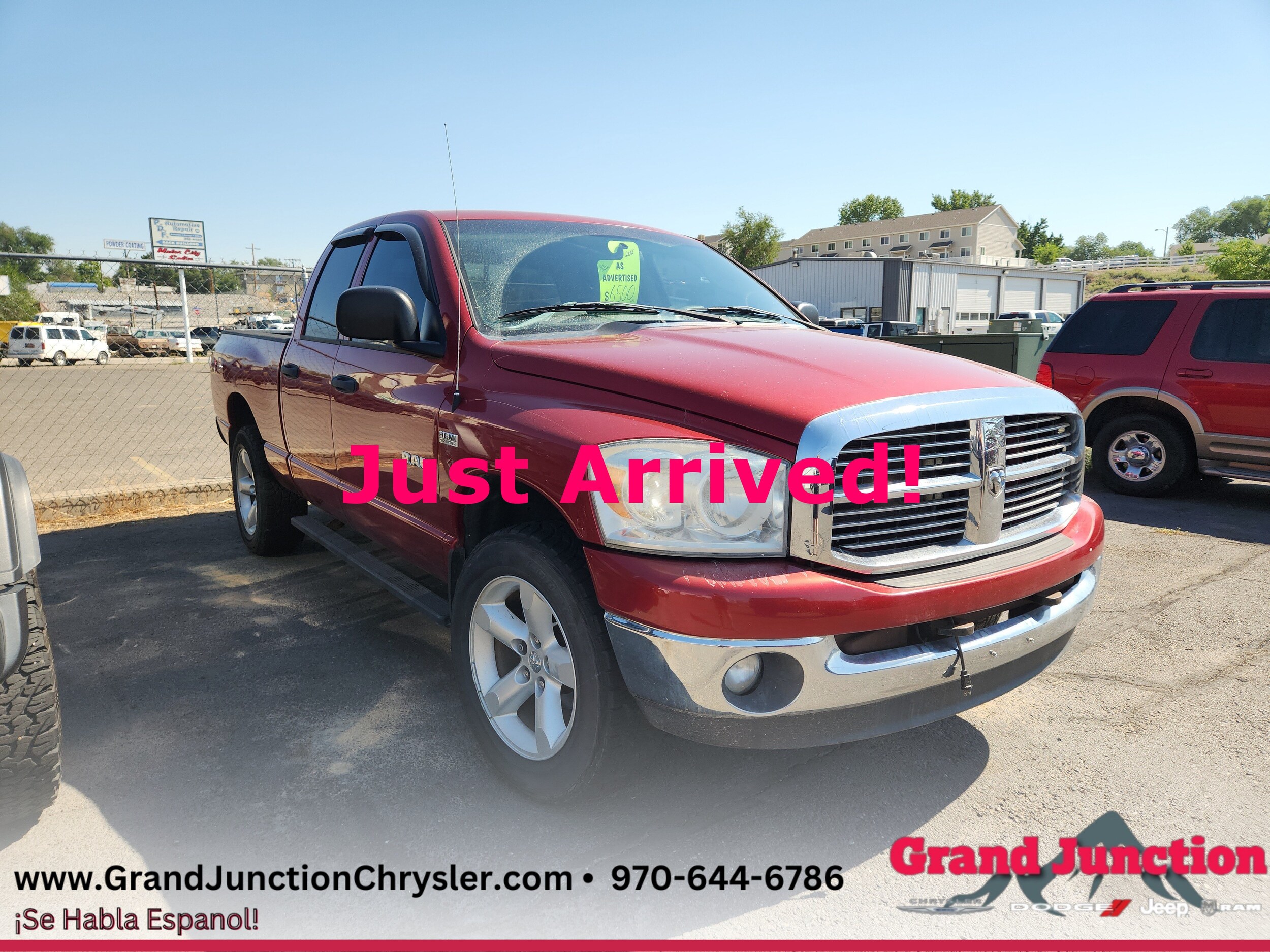 Inferno Red Crystal Pearl 2008 Dodge RAM 1500 Pickup Truck Four-Wheel Drive Automatic