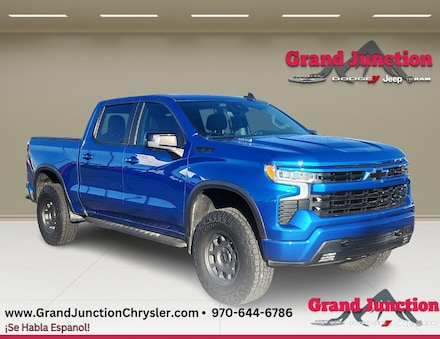 Featured pre-owned vehicles 2022 Chevrolet Silverado 1500 RST 4WD Crew Cab 147 RST for sale near you in Grand Junction, CO