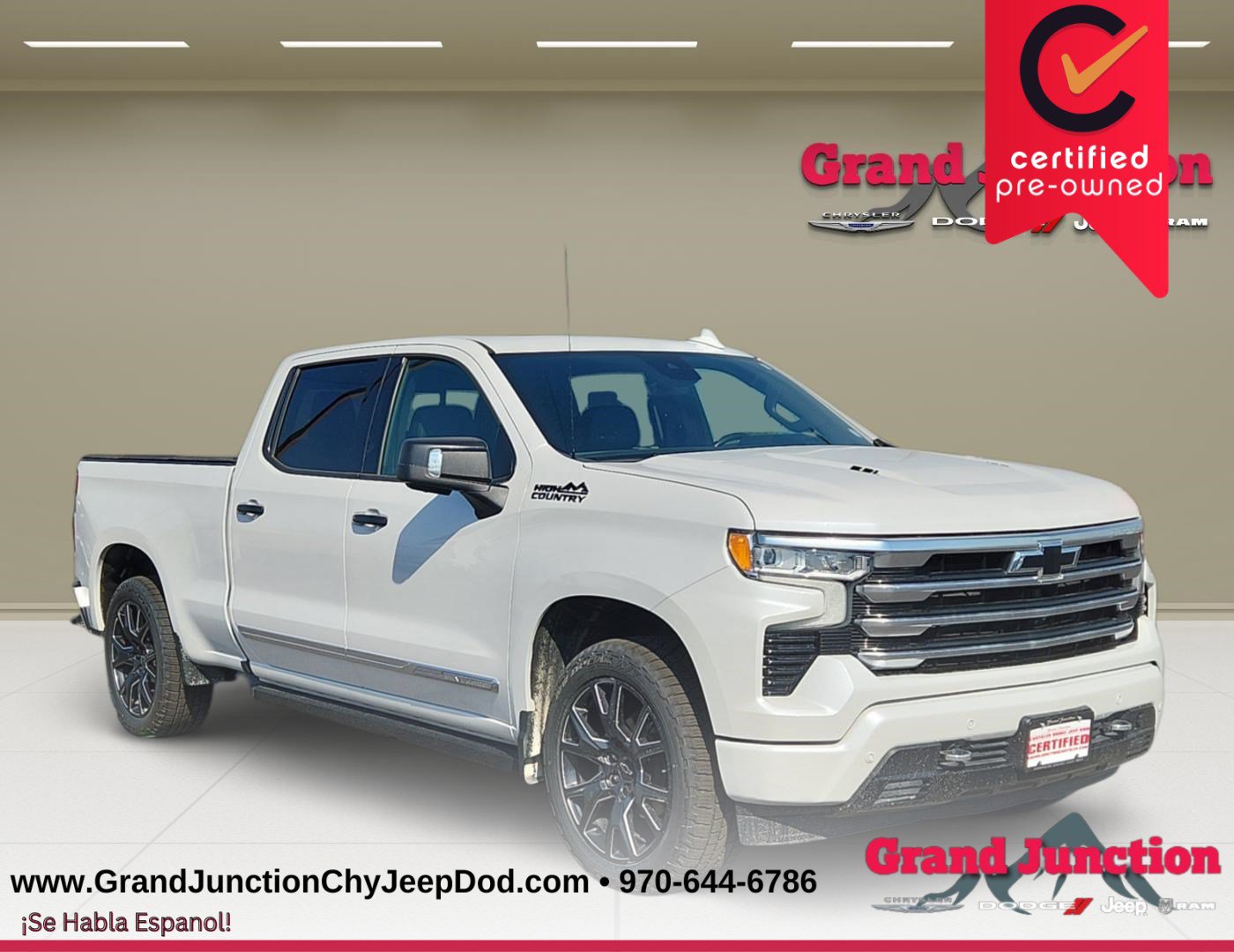 Featured pre-owned vehicles 2023 Chevrolet Silverado 1500 High Country 4WD Crew Cab 157 High Country for sale near you in Grand Junction, CO