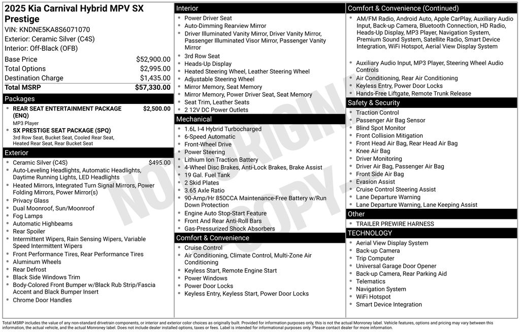 2025 Kia Carnival SX Prestige - Photo 8