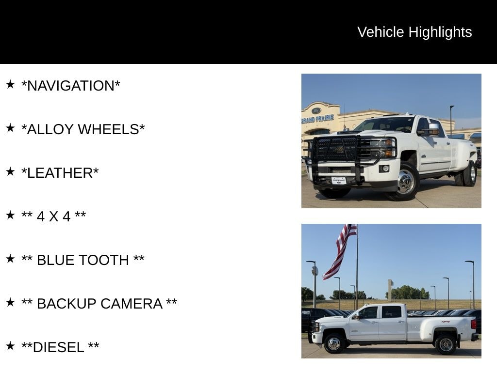 Used 2019 Chevrolet Silverado 3500HD High Country Truck Crew Cab