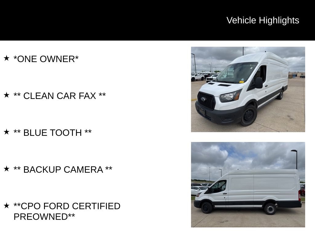 Certified 2023 Ford Transit-250 Cargo Base Van High Roof Ext. Van