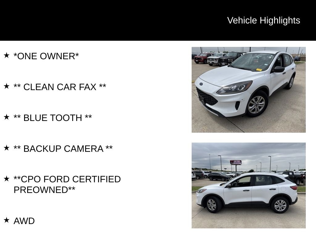 Certified 2022 Ford Escape S SUV