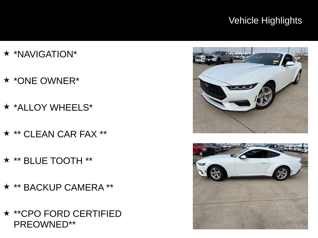Certified 2024 Ford Mustang Ecoboost Coupe