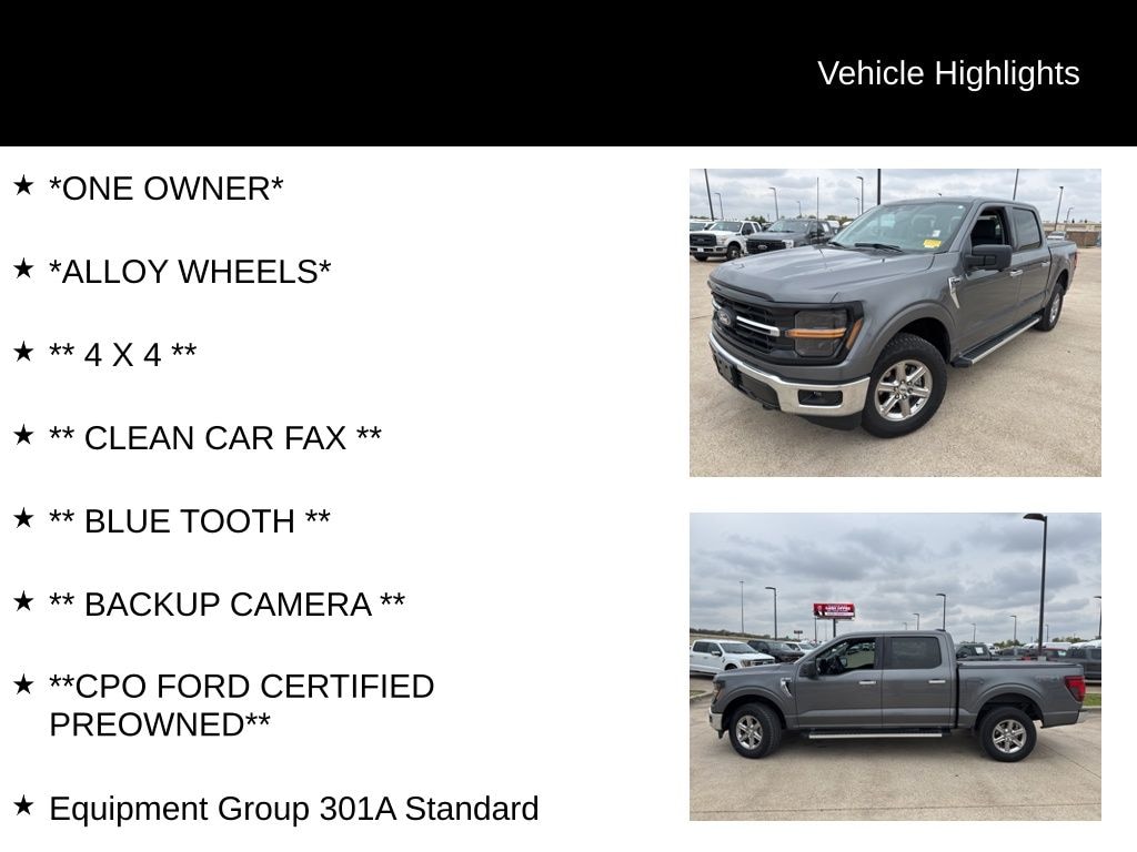 Certified 2024 Ford F-150 XLT Truck SuperCrew Cab