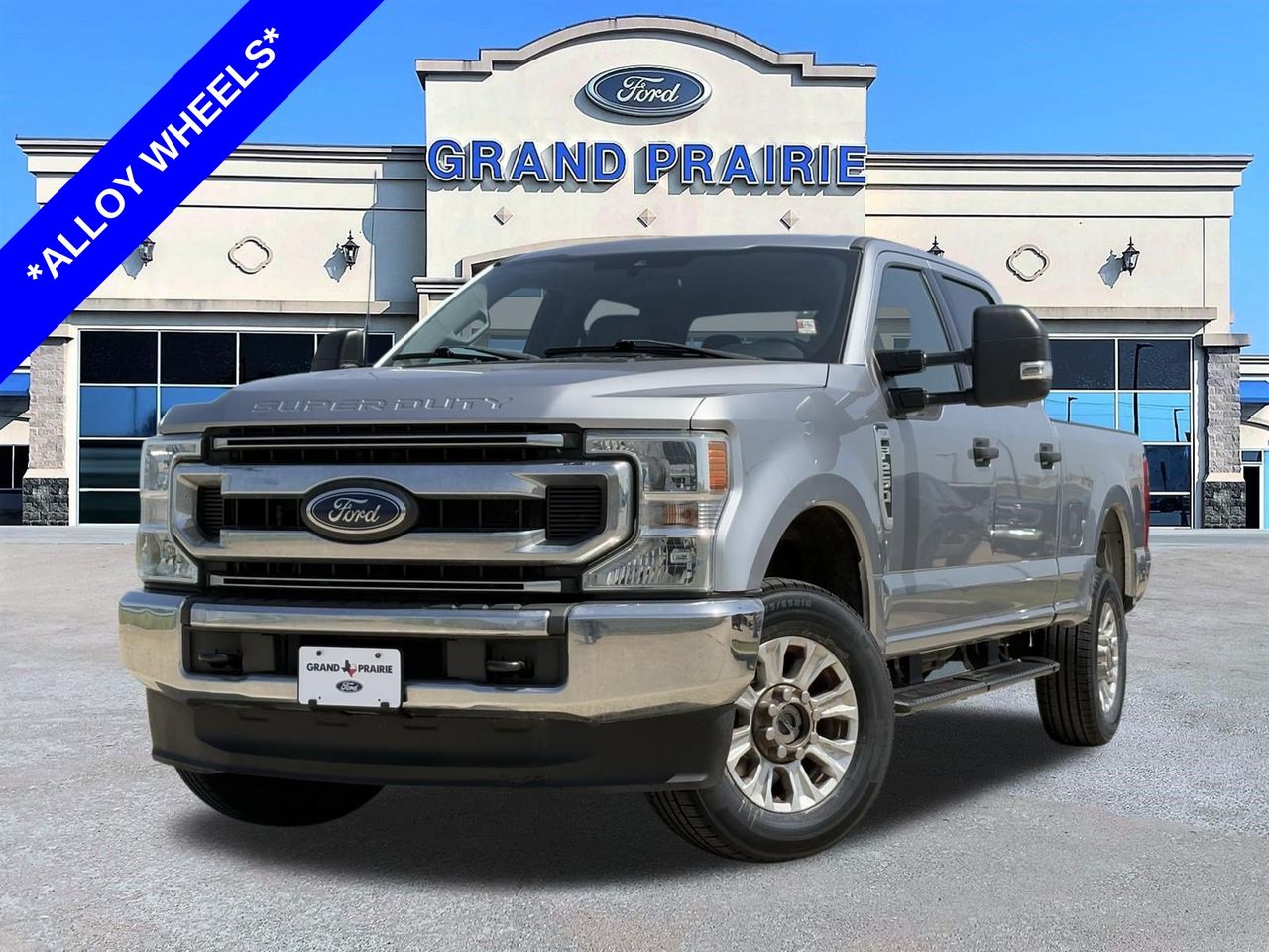 Iconic Silver 2022 Ford F-250 Super Duty Pickup Truck Four-Wheel Drive 6-Speed Automatic