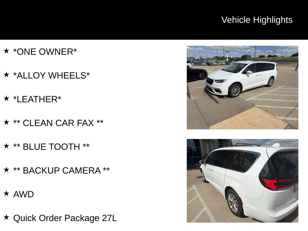 Used 2021 Chrysler Pacifica Touring L Van Passenger Van