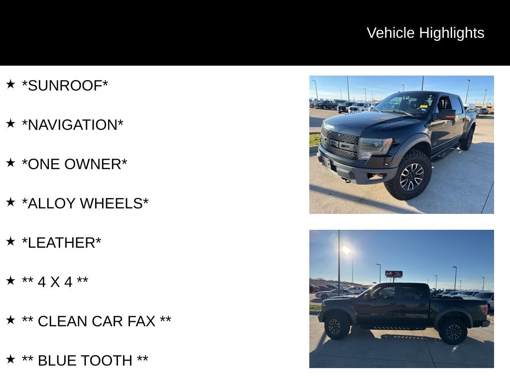 Used 2014 Ford F-150 SVT Raptor Truck SuperCrew Cab