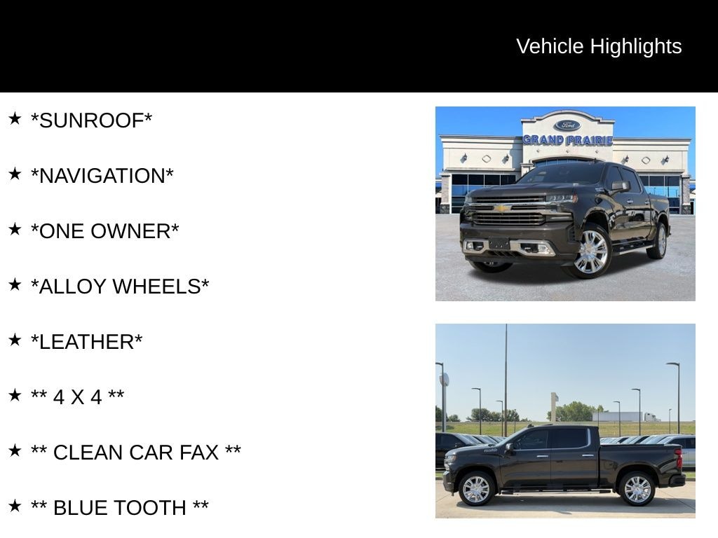 Used 2021 Chevrolet Silverado 1500 High Country Truck Crew Cab