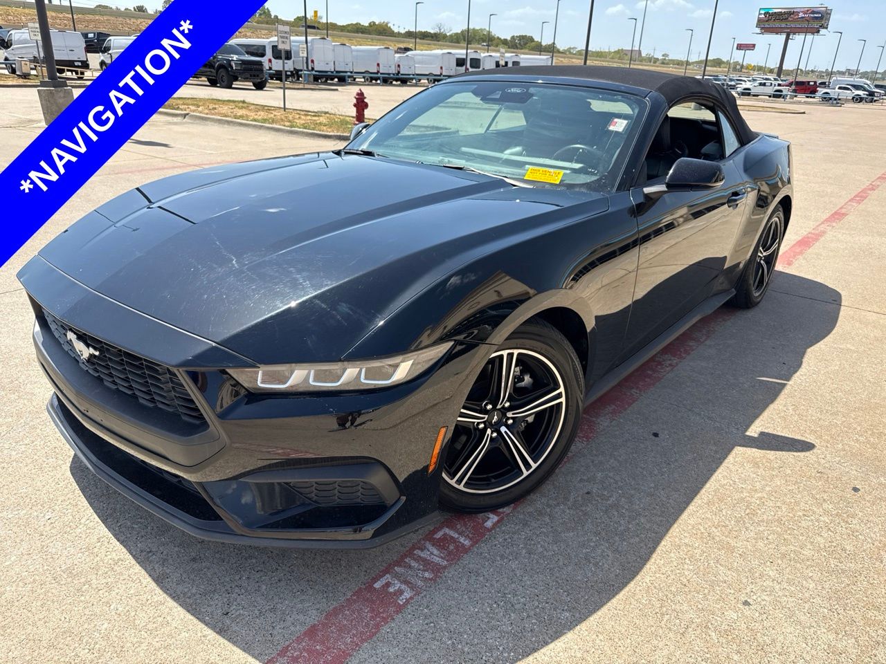 Shadow Black 2024 Ford Mustang Convertible Rear-Wheel Drive Automatic