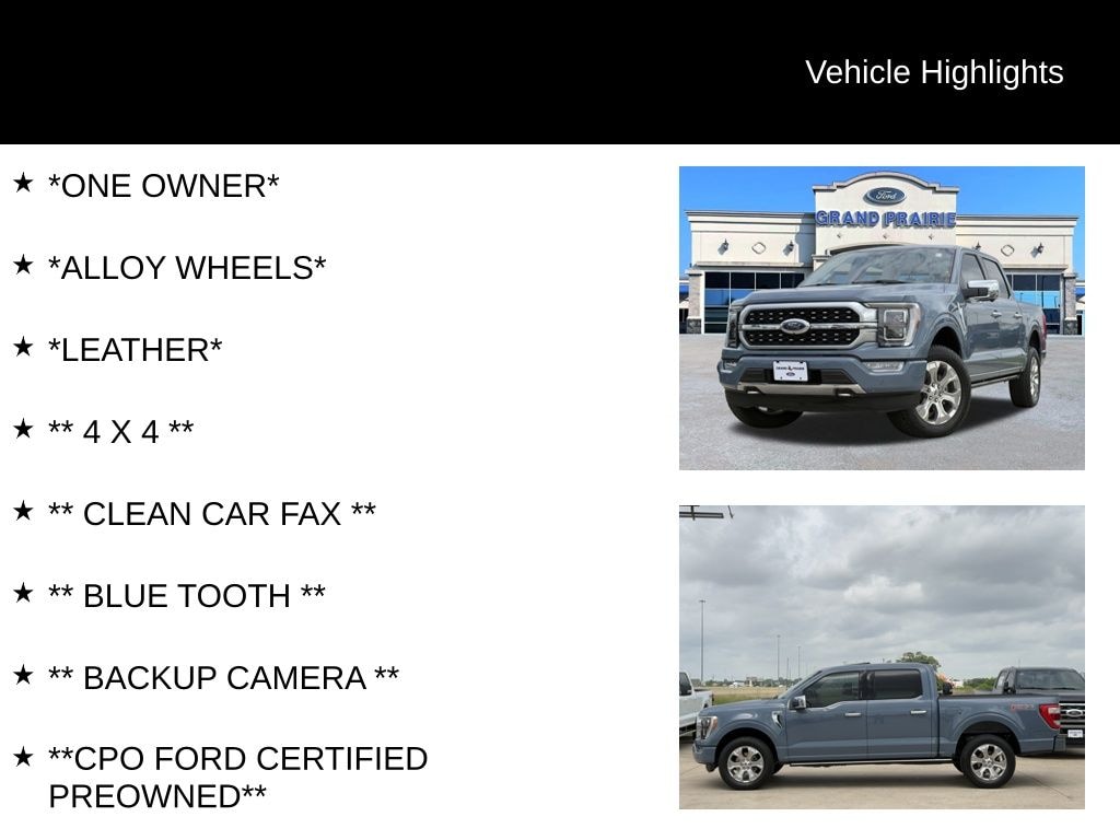 Certified 2023 Ford F-150 Platinum Truck SuperCrew Cab