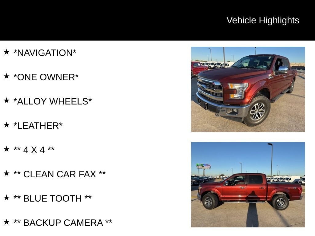 Used 2017 Ford F-150 Lariat Truck SuperCrew Cab