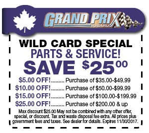 Subaru Service Parts Coupon Long Island