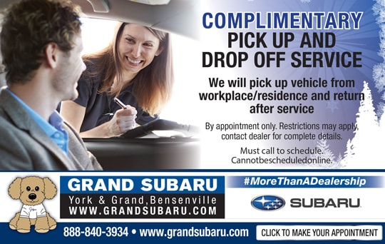Complimentary Pick Up and Drop Off Service | Grand Subaru