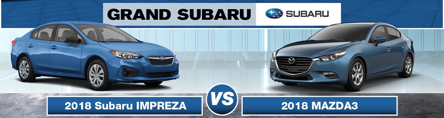 2018 subaru impreza vs mazda3