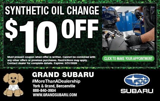 Oil Change Special | Grand Subaru