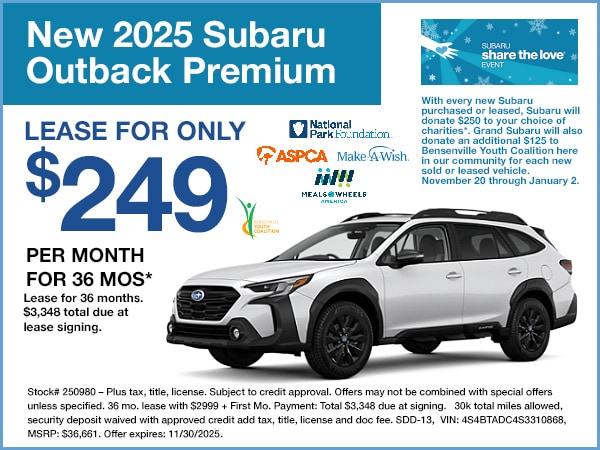 2025 Subaru Outback Special Offer | Grand Subaru
