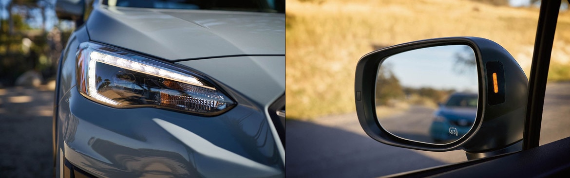 2018 Subaru Crosstrek Headlight and Driver Side Mirror