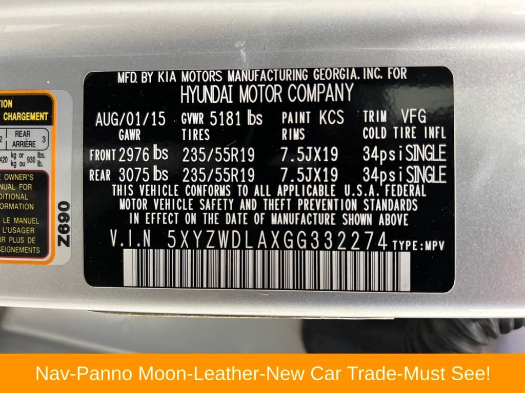 Used Sparkling Silver 2016 Hyundai Santa Fe Sport 2.0L Turbo