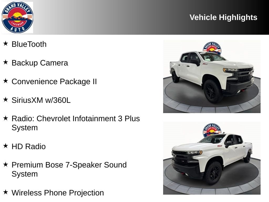 Used 2021 Chevrolet Silverado 1500 LT Trail Boss Truck