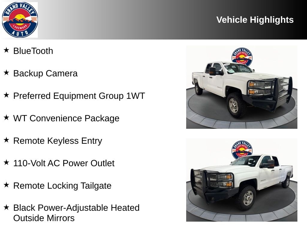 Used 2019 Chevrolet Silverado 2500HD Work Truck Truck