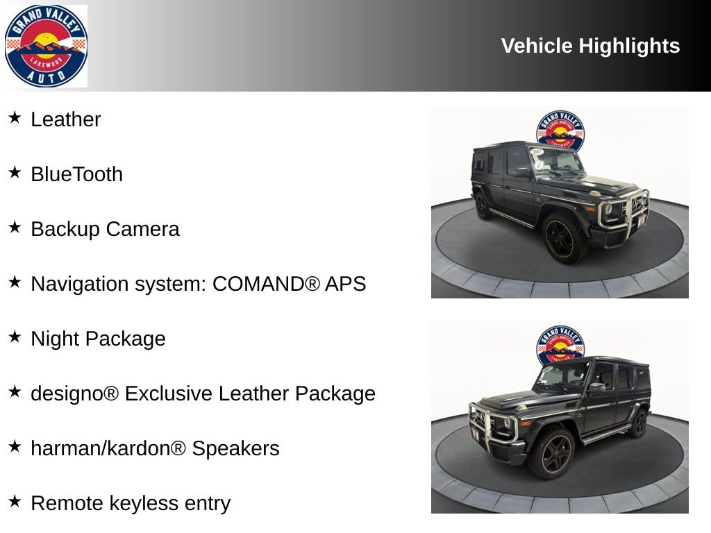 Used 2017 Mercedes-Benz G-Class G 63 AMG® SUV