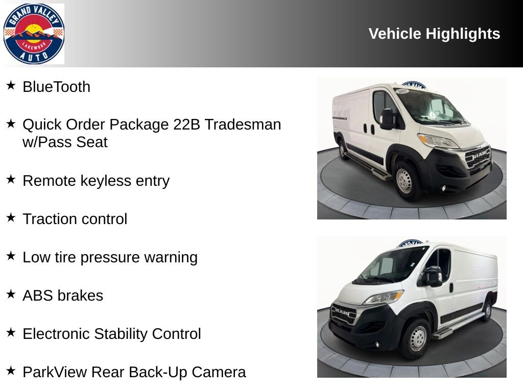 Used 2025 Ram Promaster 2500 Cargo Van