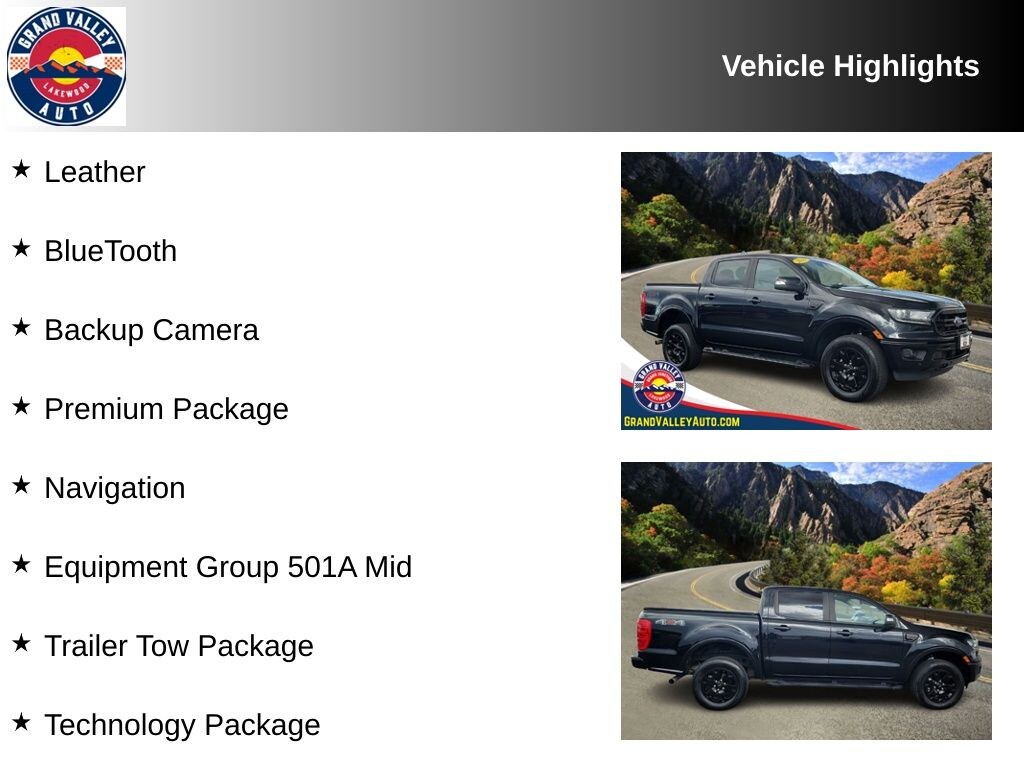 Used 2019 Ford Ranger Lariat Truck