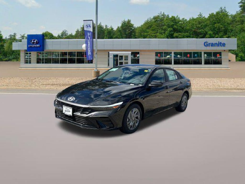New 2026 Hyundai Elantra Hybrid Blue Sedan