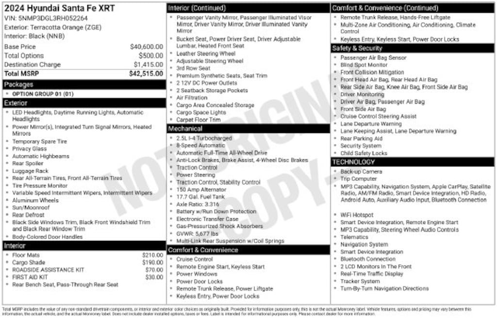 Certified 2024 Hyundai Santa Fe XRT SUV