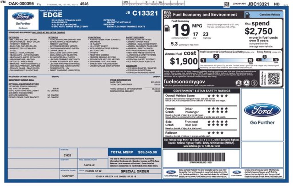 Used 2018 Ford Edge Titanium SUV