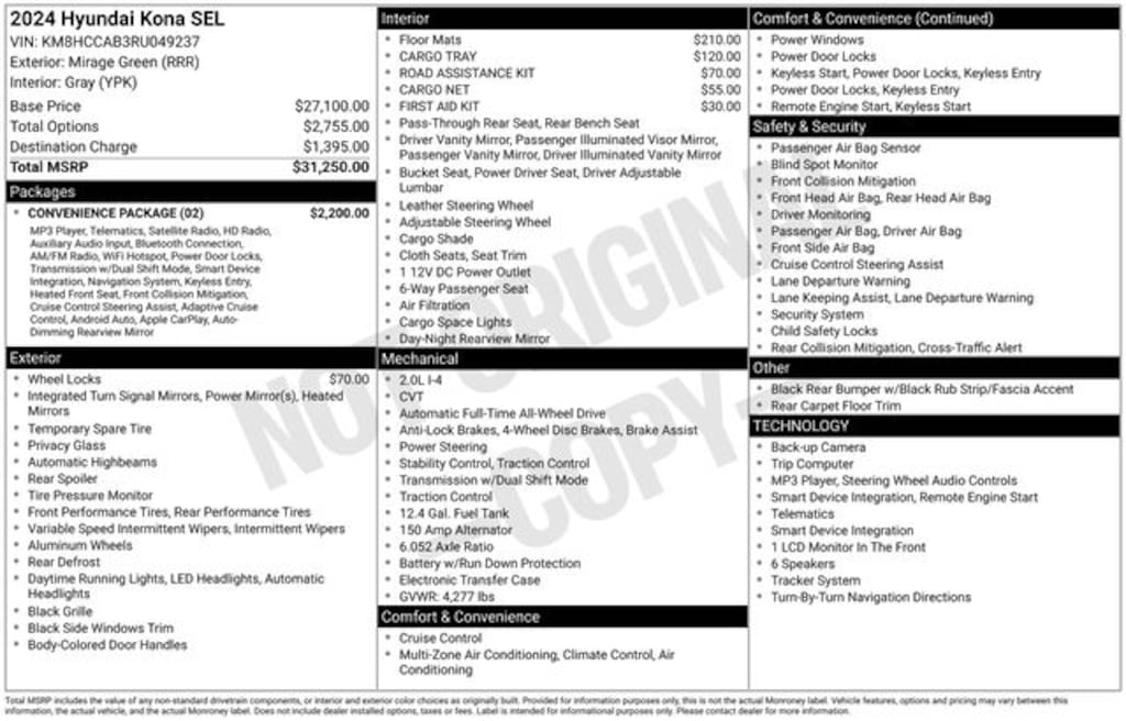 Certified 2024 Hyundai Kona SEL SUV