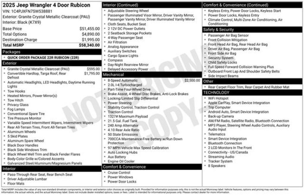 Used 2025 Jeep Wrangler Rubicon SUV
