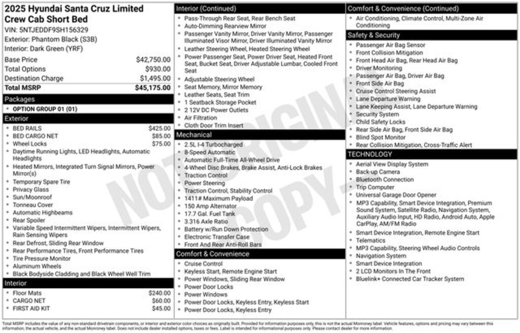 Used 2025 Hyundai Santa Cruz Limited Truck Crew Cab
