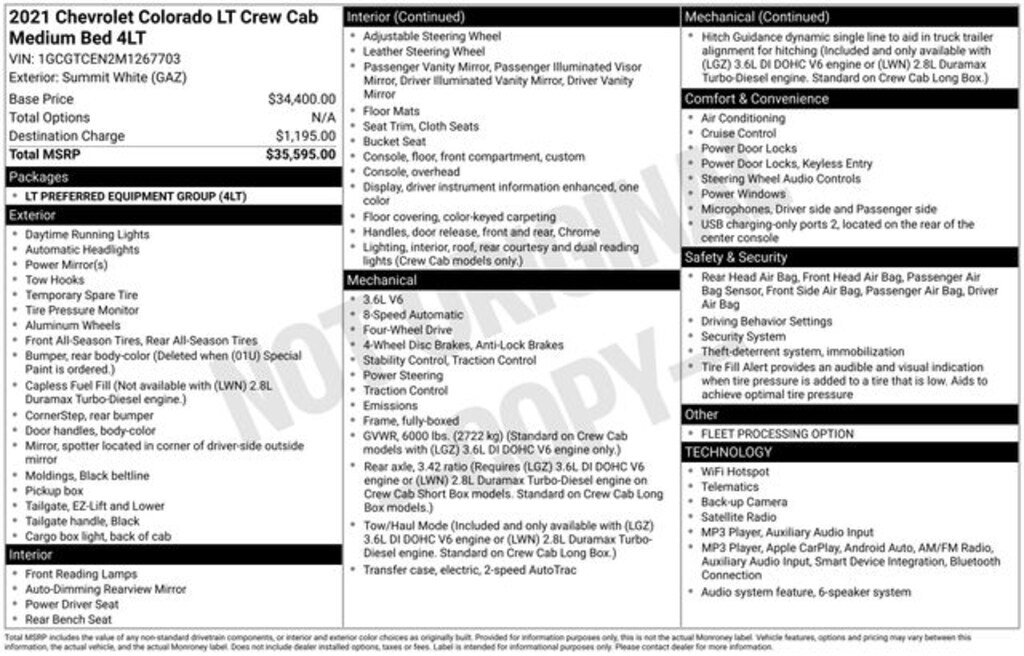 Used 2021 Chevrolet Colorado LT Truck Crew Cab