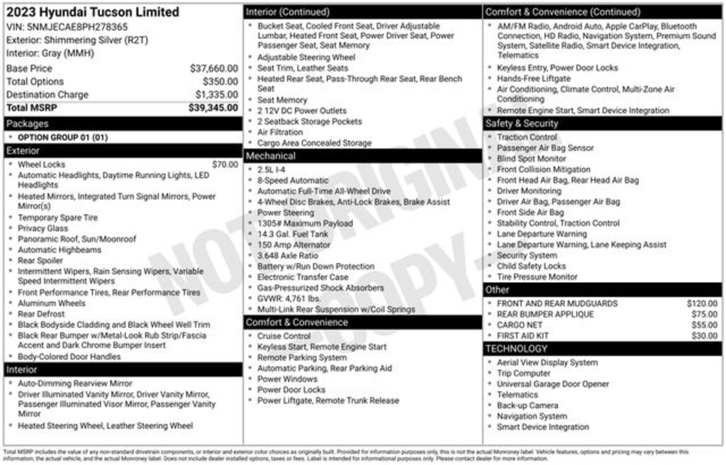 Certified 2023 Hyundai Tucson Limited SUV