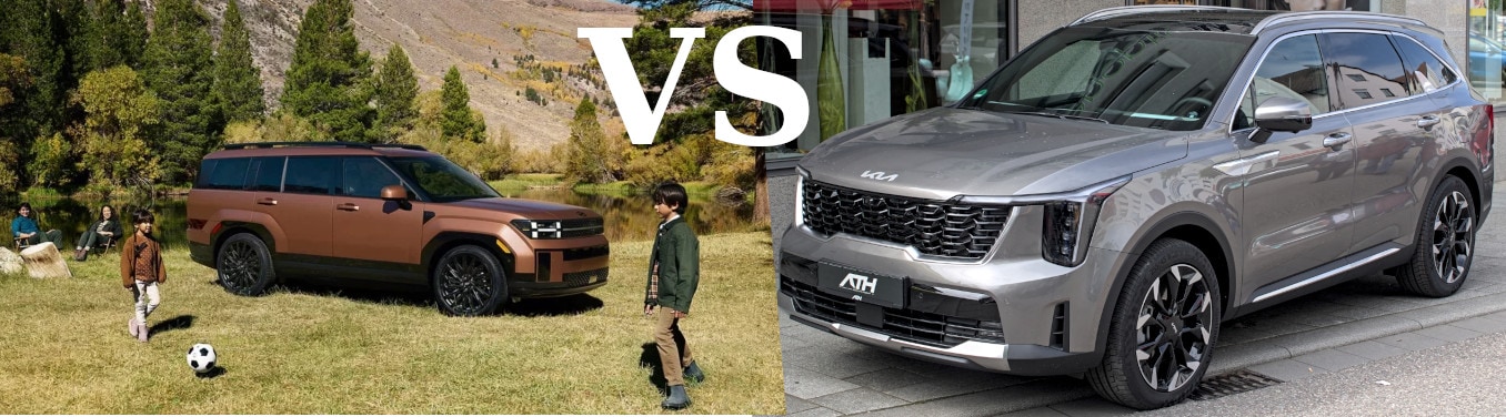 The 2024 Hyundai Santa Fe compared to the 2024 Kia Sorento