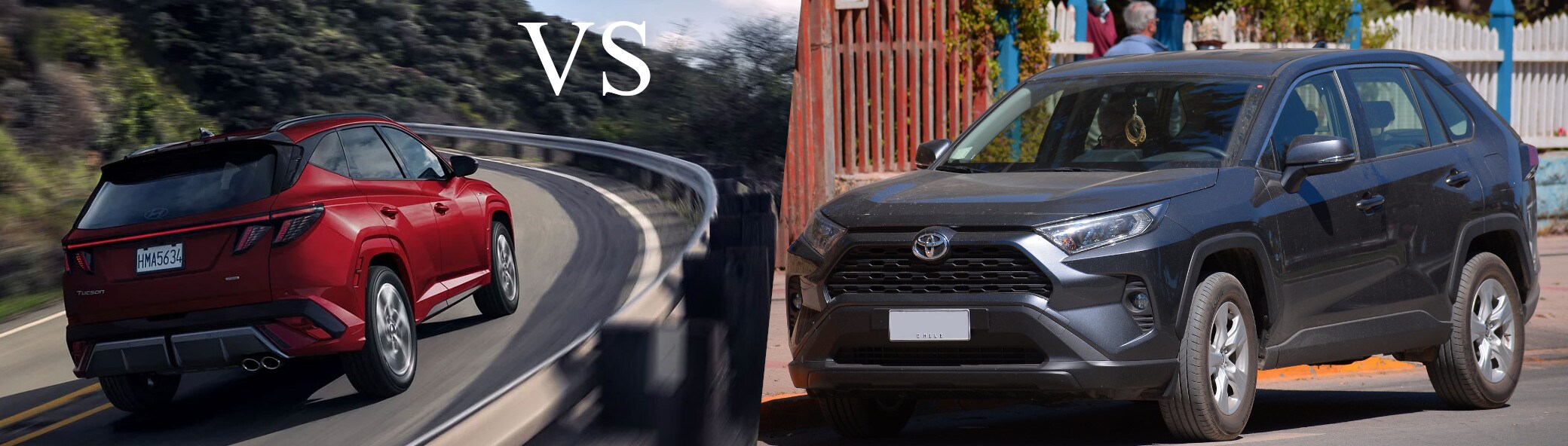 The 2025 Hyundai Tucson compared to the Toyota RAV4
