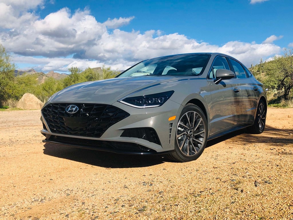 The 2020 Hyundai Sonata in Grey