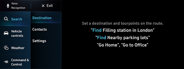 Hyundai Voice Commands List: Voice Recognition System