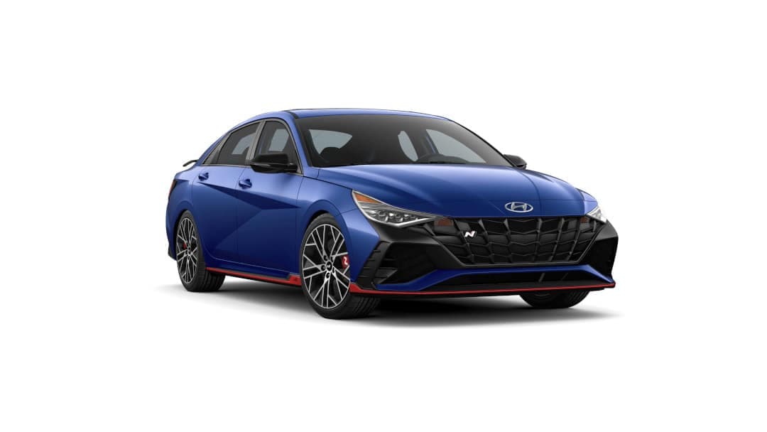 The 2022 Hyundai Elantra in Intense Blue