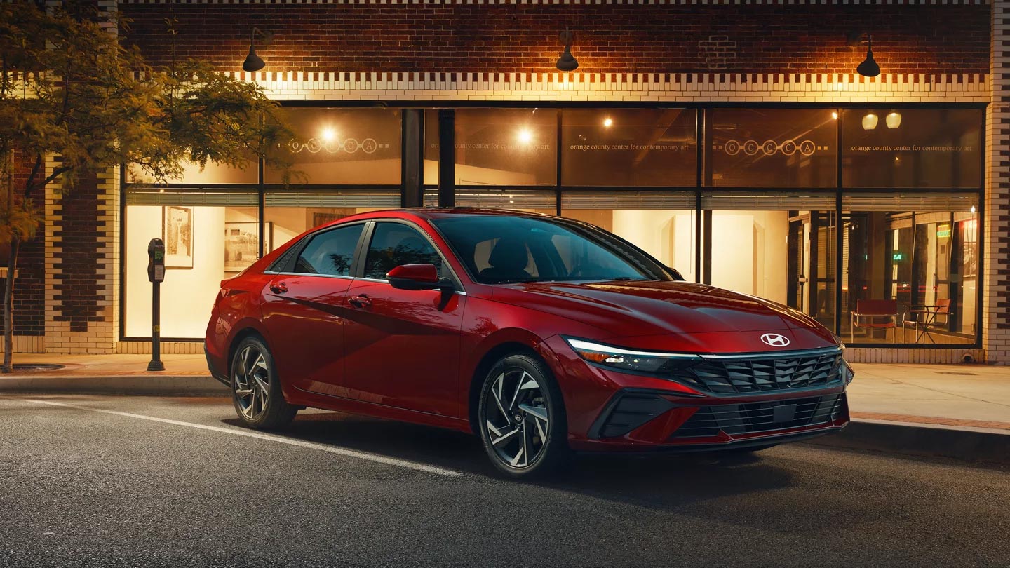 An exterior view of the 2025 Hyundai Elantra