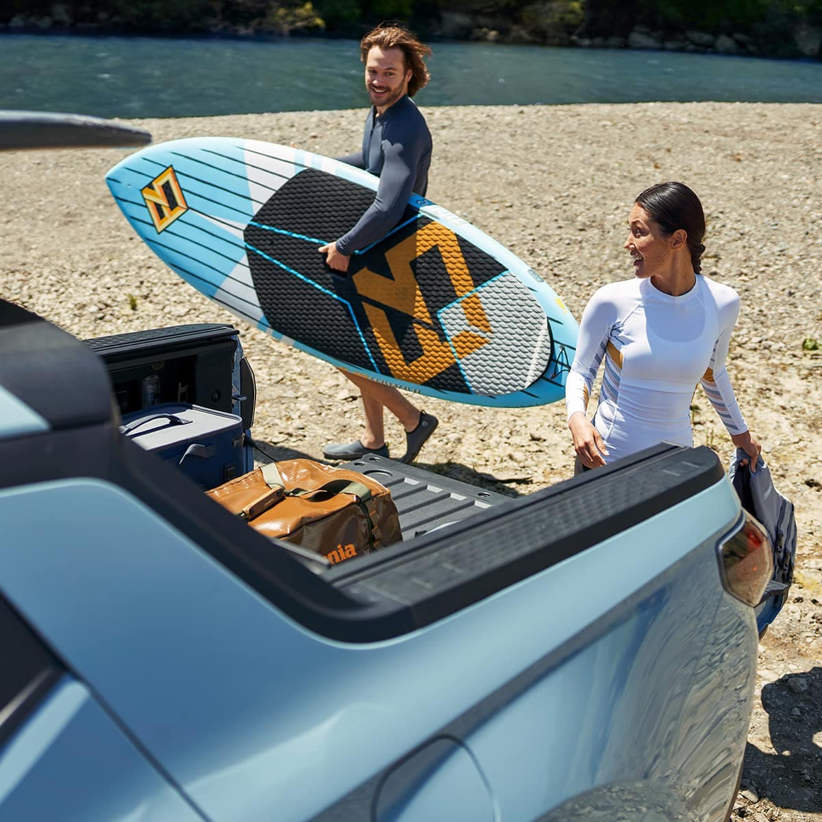2024 Hyundai Santa Cruz parked at the beach