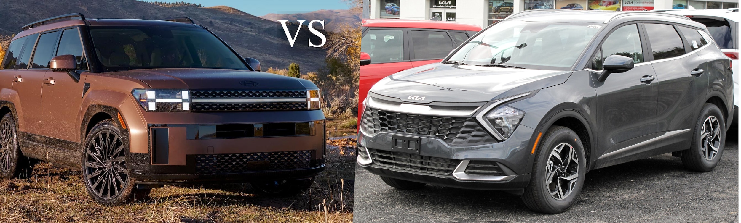 The 2025 Hyundai Santa Fe compared to the Kia Sportage