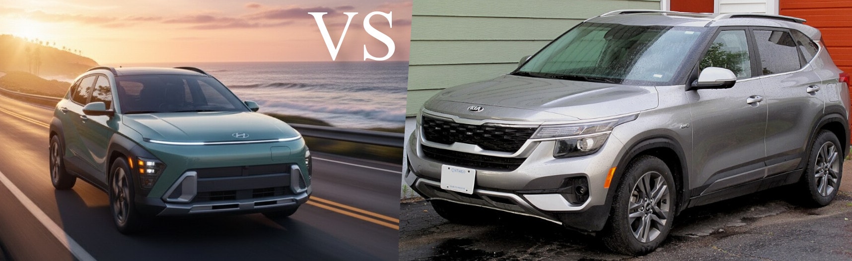 The 2026 Hyundai Kona compared to the Kia Seltos