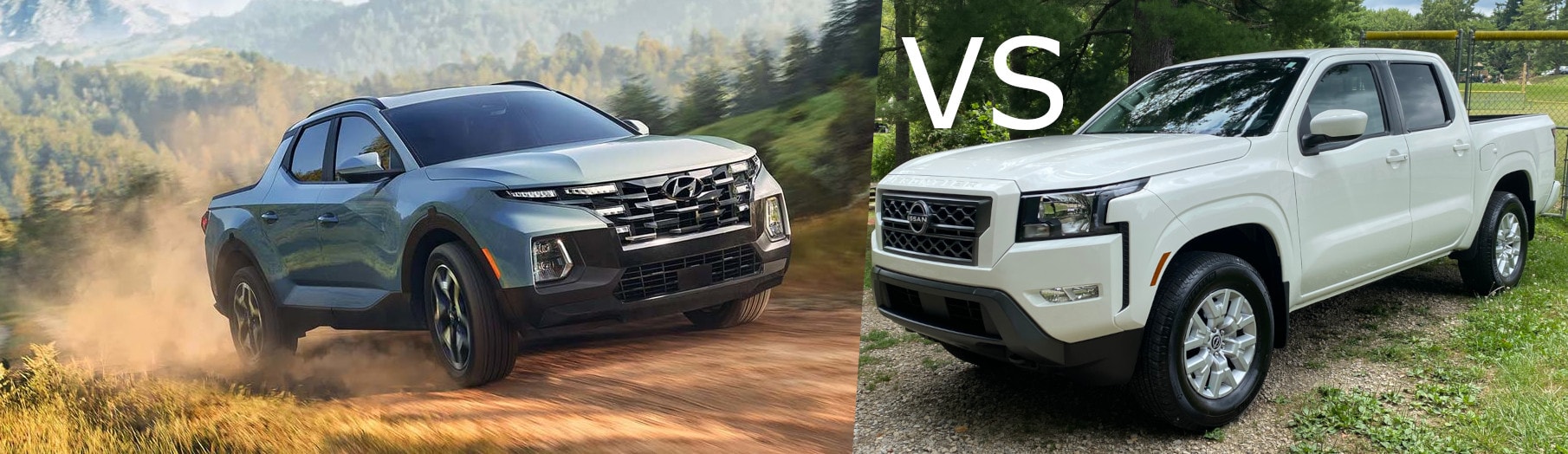 The 2025 Hyundai Santa Cruz compared to the Nissan Frontier
