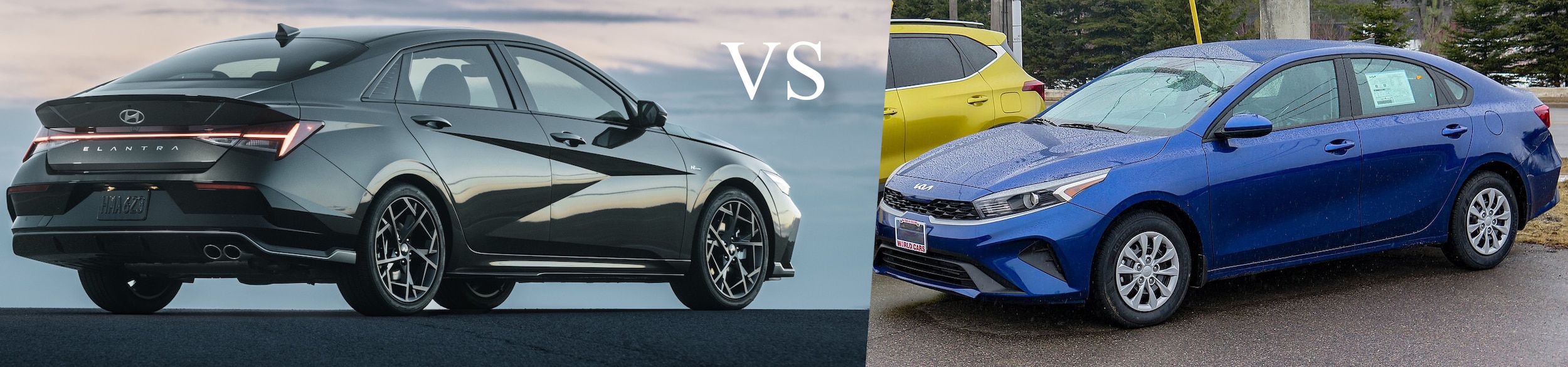 The Hyundai Elantra compared to the Kia Forte