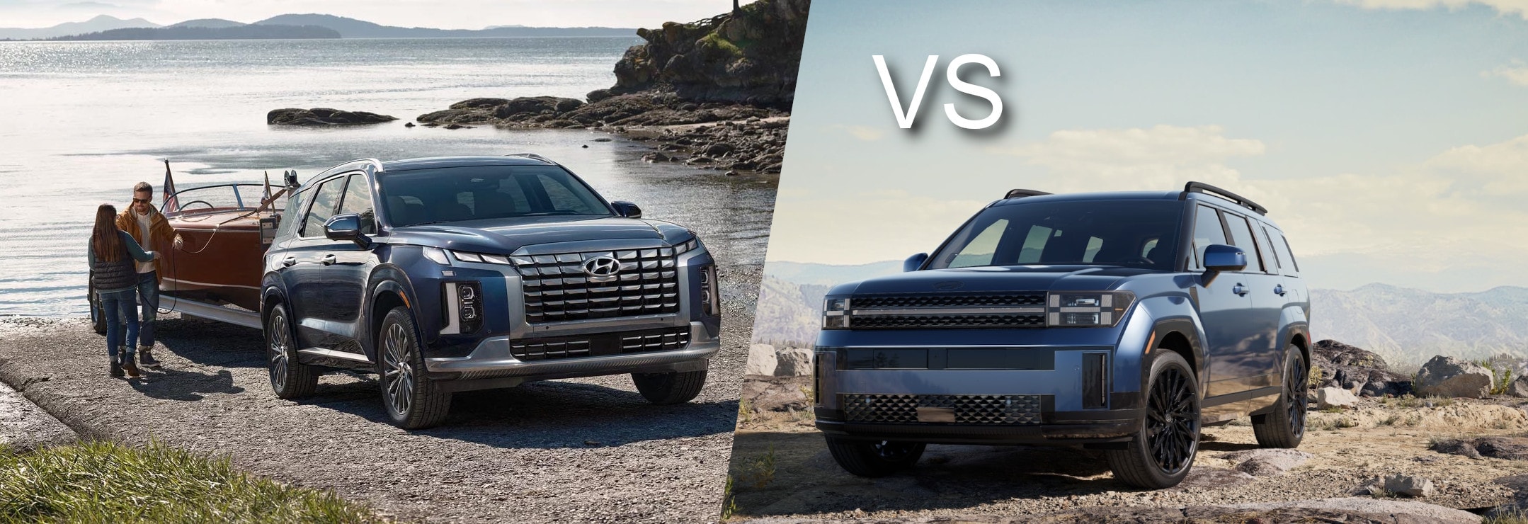 The 2026 Hyundai Palisade compared to the 2026 Hyundai Santa Fe